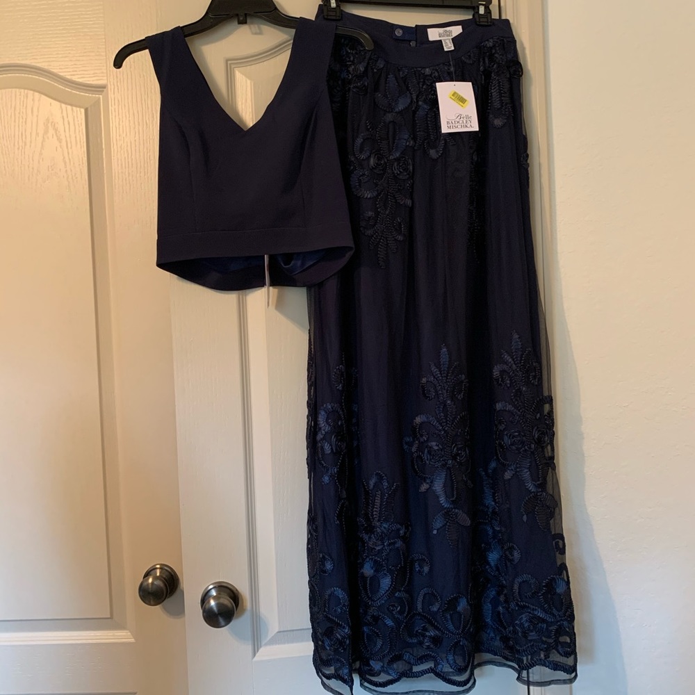 Two piece Belle Badgley Mischka formal- size 4-6
